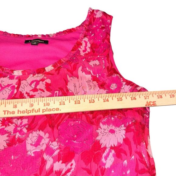 J.Peterman Sz 4 Silk Chiffon Floral Dress Feminine Cottagecore - Picture 4 of 15
